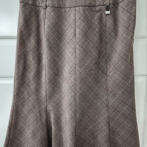 *Dalia Women's Brown & Multi Pleated A-Line Skirt Size 6*